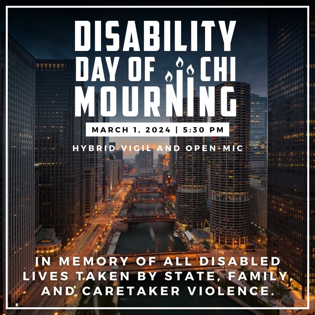 ODEE Chicago Disability Day of Mourning 2024 Flames Leadership