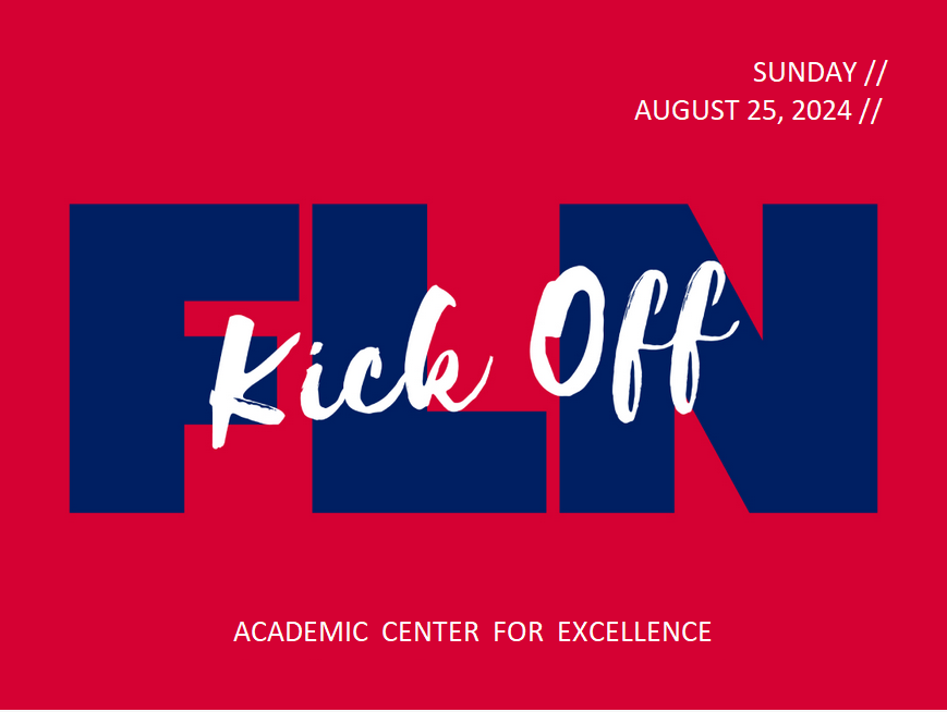 FLN Kickoff Saturday, August 19th at 10am and Saturday, August 19th at 1:30pm
